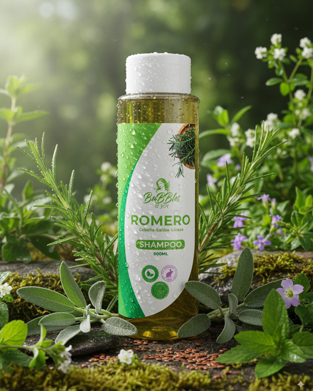 Shampoo Anticaída Combo X2 – Romero, Cebolla, Sábila y Linaza