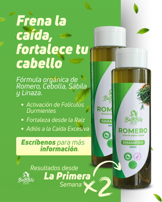 Shampoo Anticaída Combo X2 – Romero, Cebolla, Sábila y Linaza